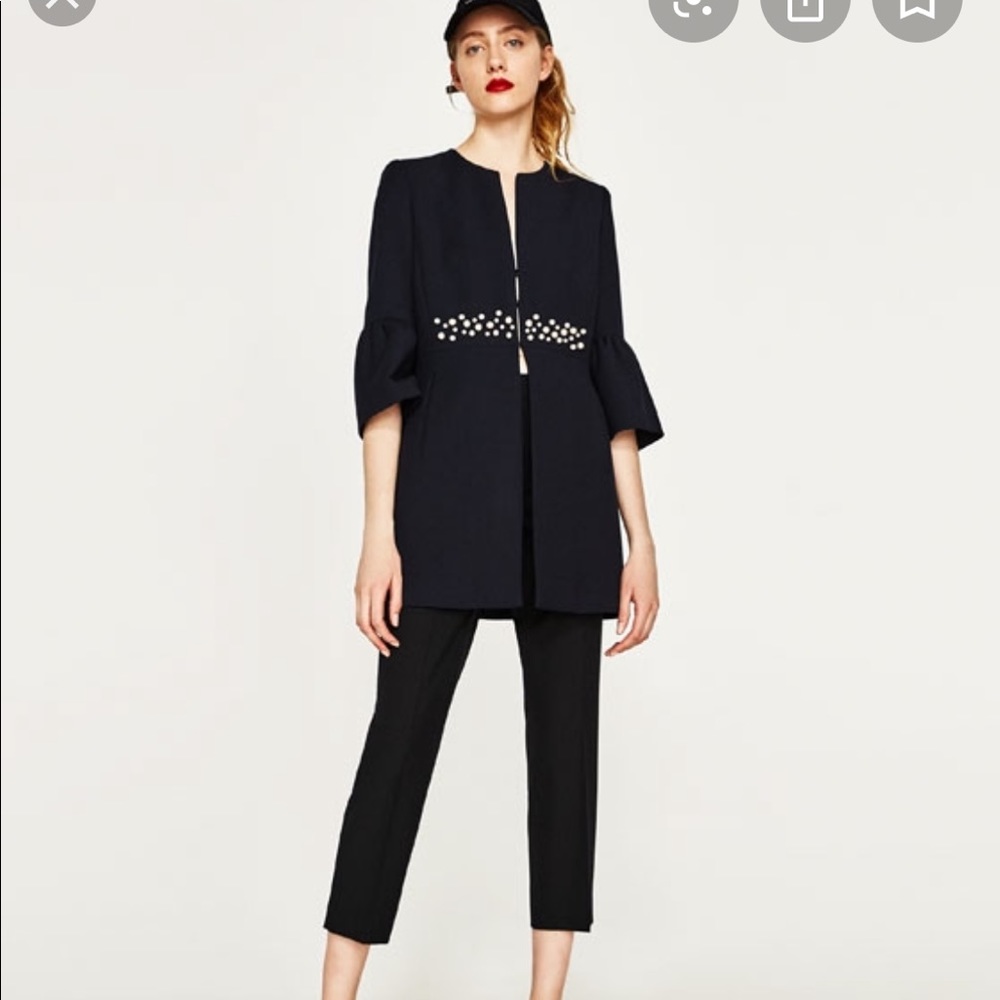 Zara navy blue frock Coat
